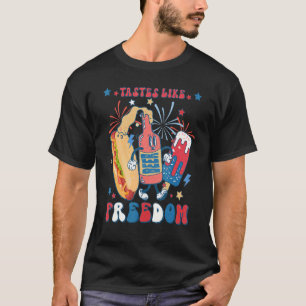 T-shirt Goûts Comme Freedom Hotdog Bière Popsicle 4ème de
