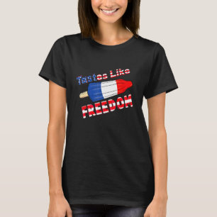T-shirt Goûts Comme Freedom Popsicle 4 juillet Patriotique