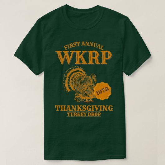 T-shirt goutte de dinde wkrp (Design devant)