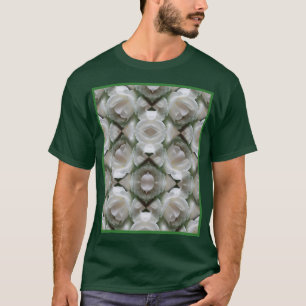 T-shirt Gouttes de pluie Rose Blanc Art Abstrait Floral