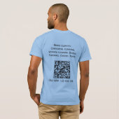 T-shirt Gouttes d'eau Code Qr Nettoyage haute pression (Dos entier)