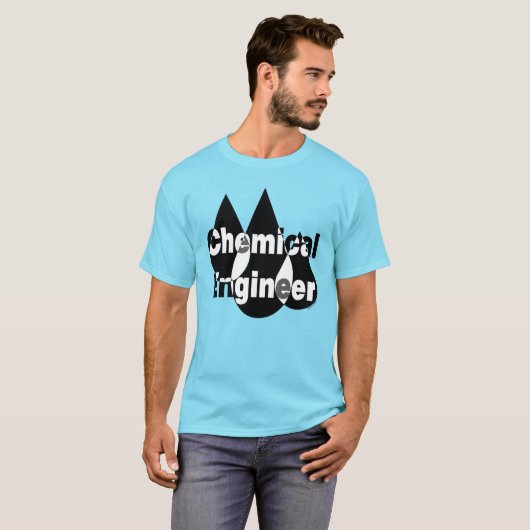 T-shirt Gouttes d'ingénieur chimique (Devant entier)