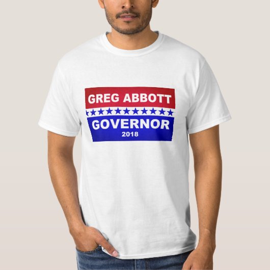 T-shirt Gouverneur 2018 de Greg Abbott le Texas (Devant)