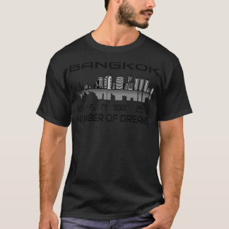 T-shirt Gps coordonne Bangkok Skyline Dream City 2