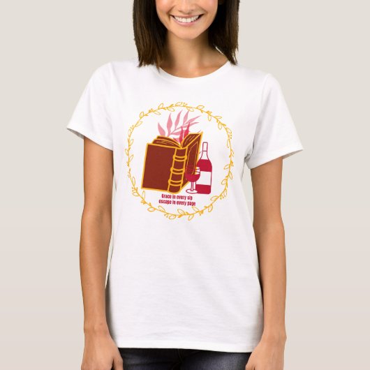 T-shirt Grace dans chaque sieste, Échapper dans chaque pag (Devant)