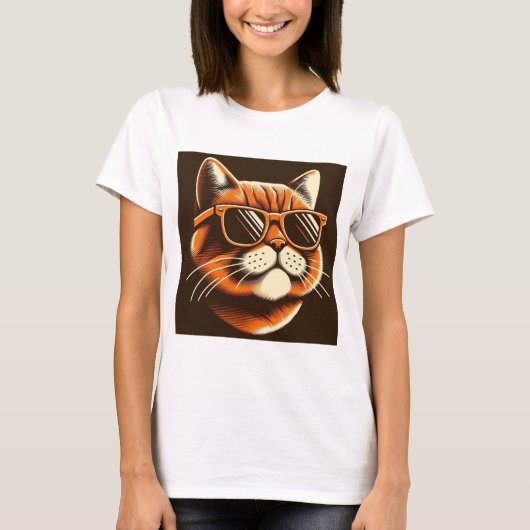 T-shirt Grace de félin dynamique (Devant)