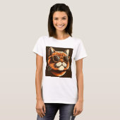 T-shirt Grace de félin dynamique (Devant entier)