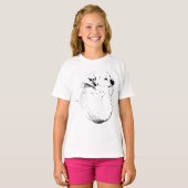 T-shirt Grace d'encre courbée (Devant entier)