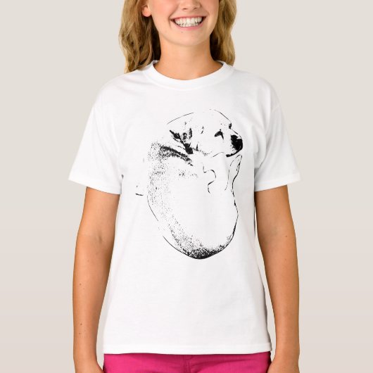T-shirt Grace d'encre courbée (Devant)