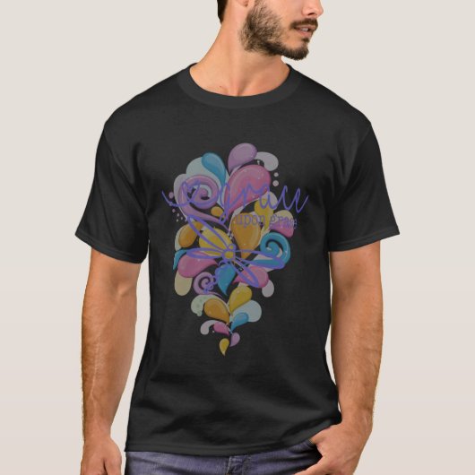 T-shirt Grace Upon Grace Dragonfly Pastel (Devant)
