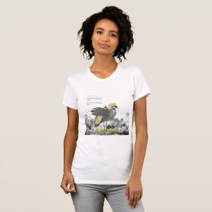 T-shirt Graceful Grace peinte à la main grise couronnée gr