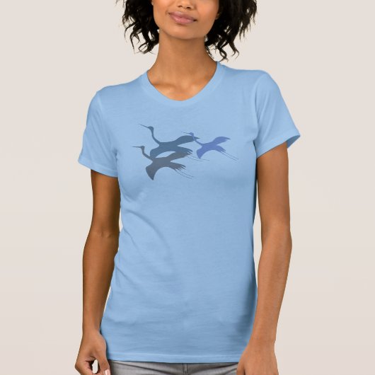 T-shirt Gracieuses grues blanches (Devant)