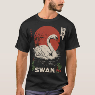 T-shirt Gracity Swan Lake Serenity Design Vintage