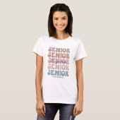 T-shirt Grad 2023 Classe supérieure Trendy Stacked Nom per (Devant entier)
