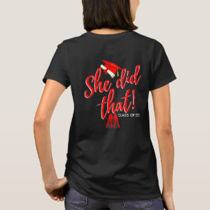 T-shirt Grad & Boujee Elle L'A Fait Graduation Red Heels