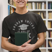 T-shirt Grad Graduate Classe De Nom Personnalisé