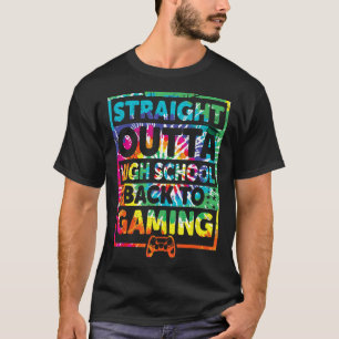 T-shirt Grad Stright Outta High School Jeu Vidéo Gamer