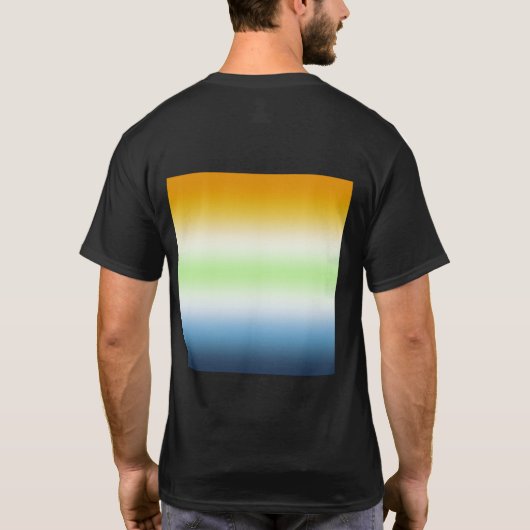 T-shirt Gradient AroAce Agender Pride (Dos)