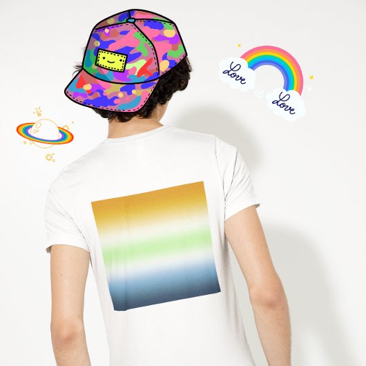 T-shirt Gradient AroAce Agender Pride
