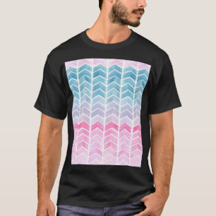 T-shirt Gradient Chevron : Aquarelle Motif Herringbone.