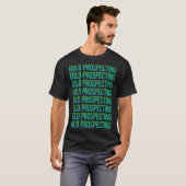 T-shirt Gradient Texte Prospection Or (Devant entier)