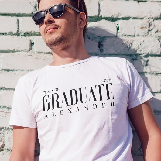 T-shirt Graduate Modern Trendy Class of 2022 Grad Name