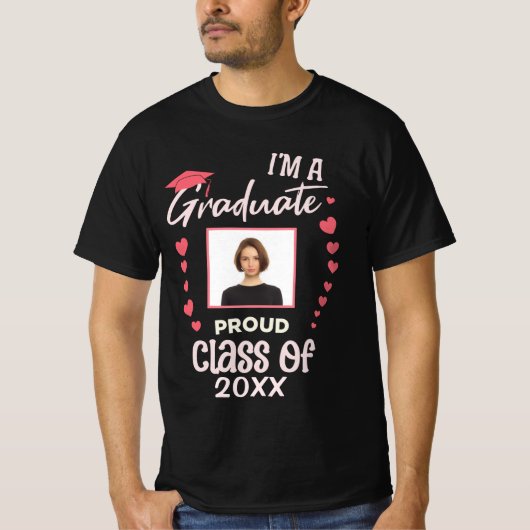 T-shirt Graduate Photo Graduation Class of 2024 Custom (Devant)