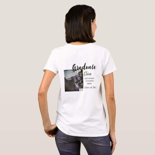 T-shirt Graduation ajouter nom classe de 20xx félicitation (Dos entier)