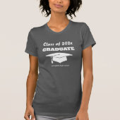 T-shirt Graduation Celebration Class White Hat Class Year (Devant)