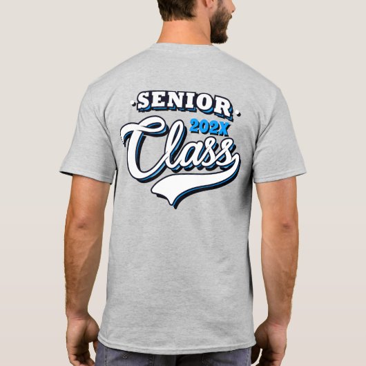 T-shirt Graduation classe de, bleu clair (Dos)