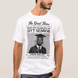 T-shirt Graduation Journal Chemise, Fier Papa Diplômé