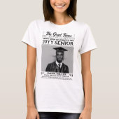 T-shirt Graduation Newspaper Shirt, Fier Maman Graduate (Devant)