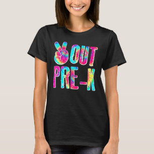 T-shirt Graduation Paix Se déconnecter Pré K Tie Dye 1