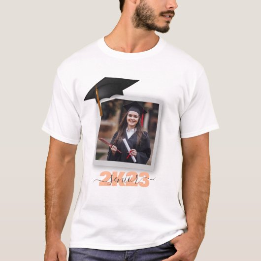 T-shirt Graduation Photo 2K Frame Senior Party (Devant)