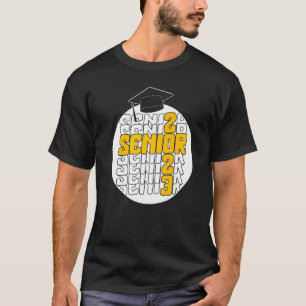 T-shirt Graduation Senior Fin De Classe De 2023 Retro Scho