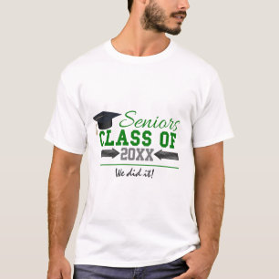T-shirt Graduation verte et grise