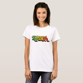 T-shirt Graf Rasta Shirt avec des couleurs de reggae (Devant entier)