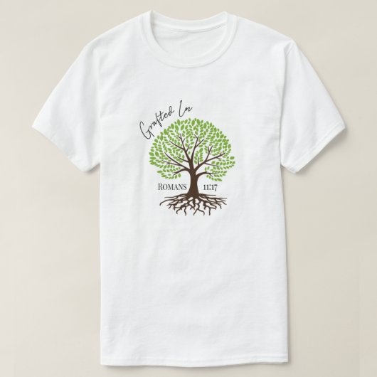 T-shirt Grafé En Jésus Sauveur Arbre vert de vie (Design devant)