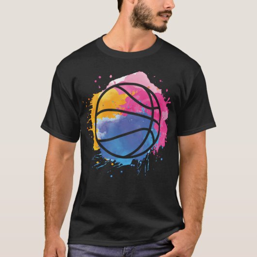 T-shirt Graffiti Basketball Art Basketball Player Love Bas (Devant)