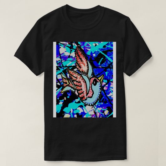 T-shirt graffiti bleu (Design devant)