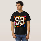 T-Shirt Graffiti Bold Street 99 & Microphone – Rét (Devant entier)