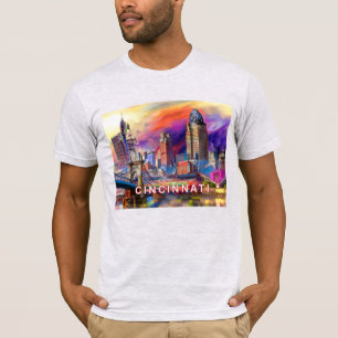 T-shirt Graffiti Cincinnati Skyline