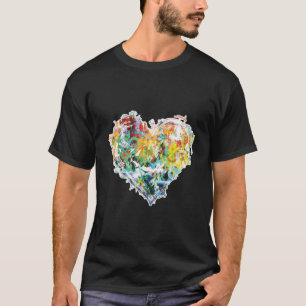 T-shirt Graffiti Coeur Abstrait