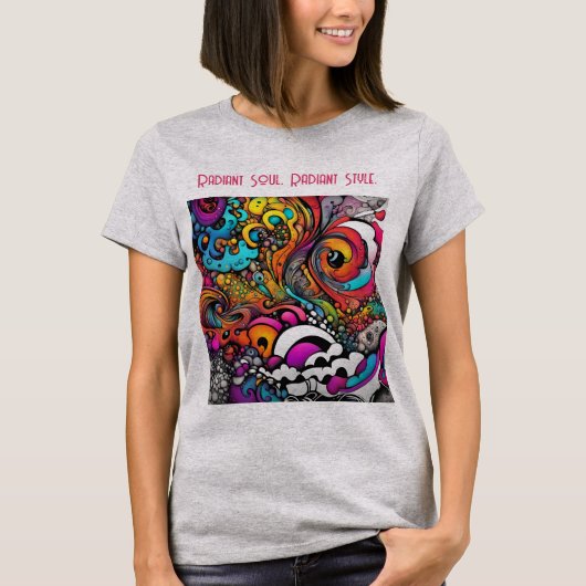 T-shirt Graffiti coloré Abstrait Motif Splash Art (Devant)