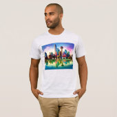 T-shirt Graffiti Dallas Skyline (Devant entier)