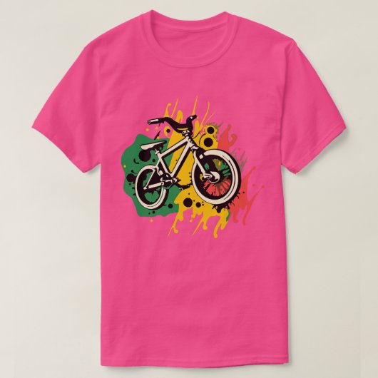 T-shirt graffiti d'art urbain abstrait vélo bmx (Design devant)