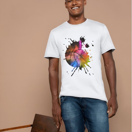 T-shirt graffiti de basket-ball Silhouette