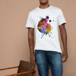 T-shirt graffiti de basket-ball Silhouette