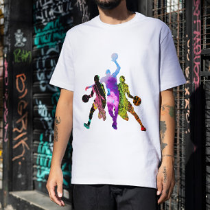 T-shirt graffiti de basket joueur de basketball Silhouette