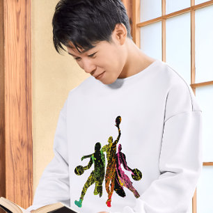 T-shirt graffiti de basket joueur de basketball Silhouette